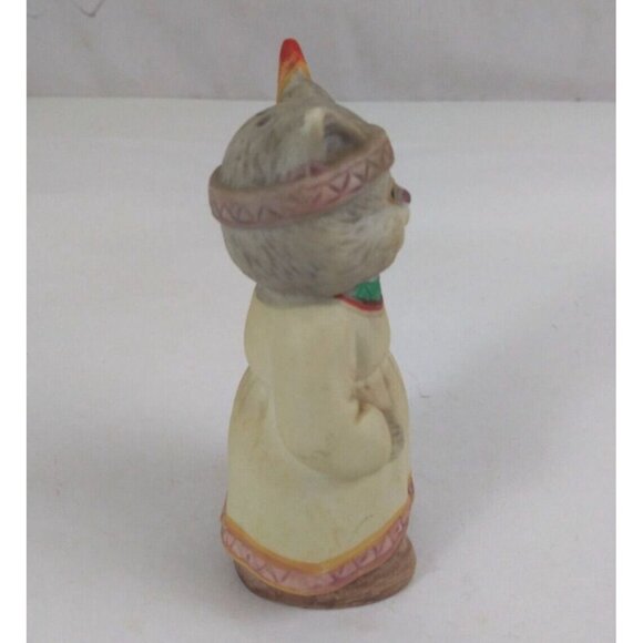 Vintage 1990 Trippies American Indian Cats 4" Salt & Pepper Shakers - Picture 9 of 13